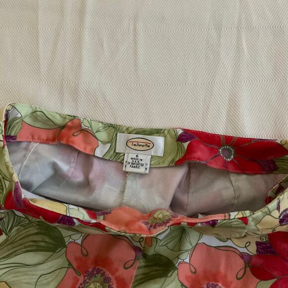 Talbots Floral High Waisted Crop Pants - Picture 5 of 10